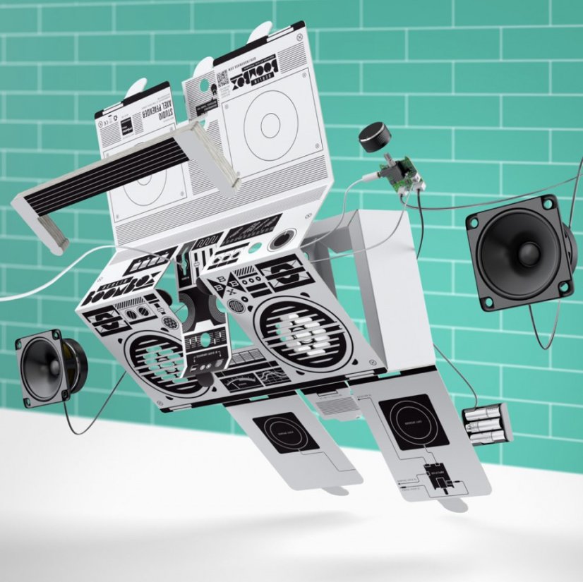 DIY kartónový bluetooth reproduktor Berlin Boombox - Druh: Yo! MTV Raps Boombox