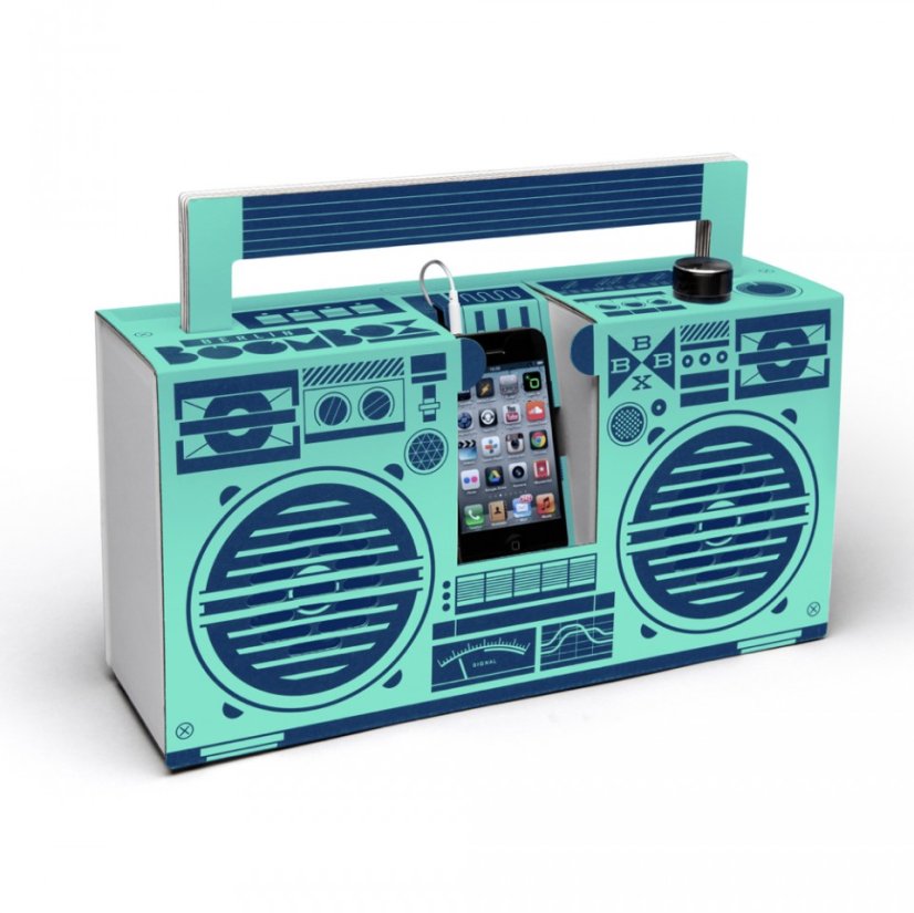 DIY kartónový bluetooth reproduktor Berlin Boombox - Druh: Yo! MTV Raps Boombox