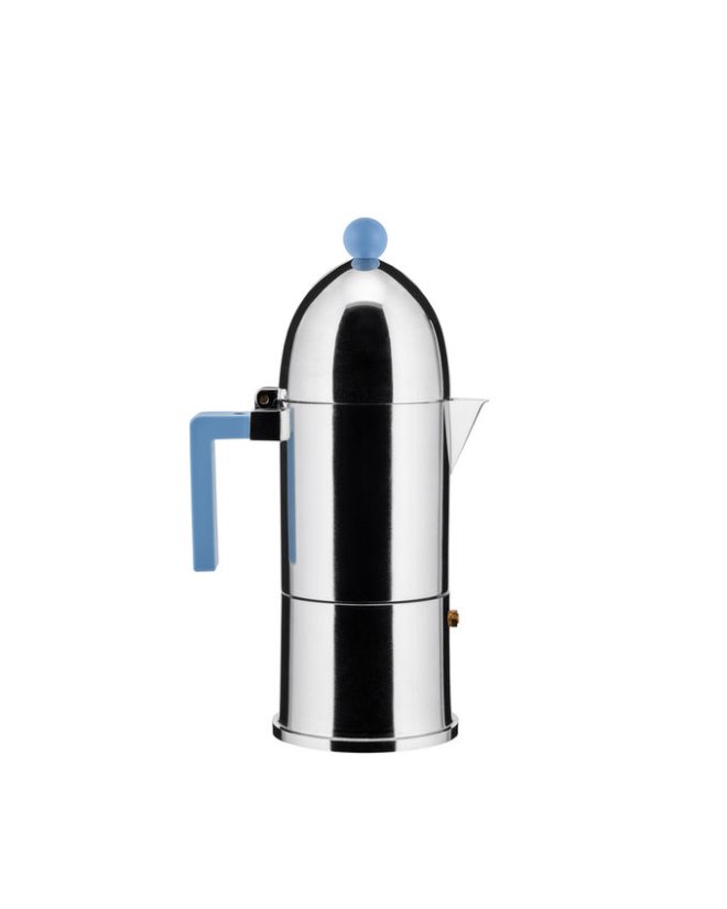La cupola – espresso kávovar z liateho hliníka od ALESSI - Farba: Svetlomodrá