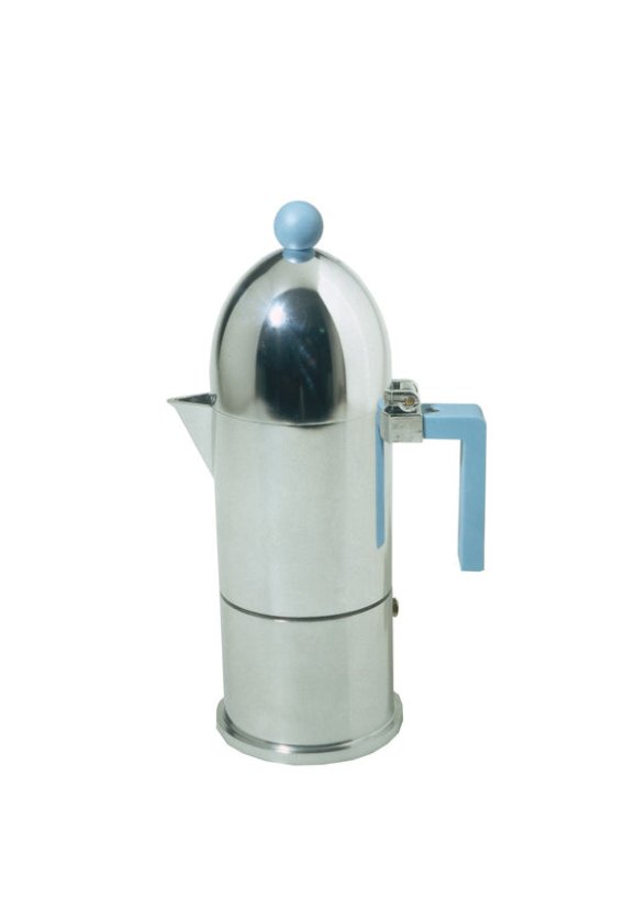 La cupola – espresso kávovar z liateho hliníka od ALESSI - Farba: Svetlomodrá