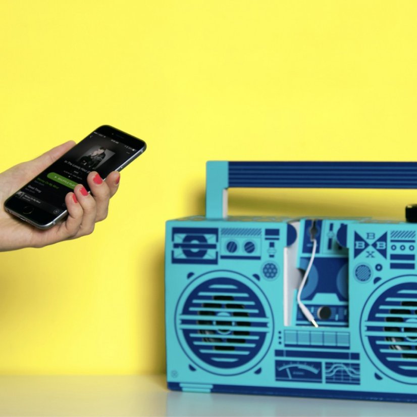 DIY kartónový bluetooth reproduktor Berlin Boombox - Druh: Yo! MTV Raps Boombox