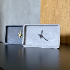 Originálne stolové hodiny Clockies antracit/zlatá