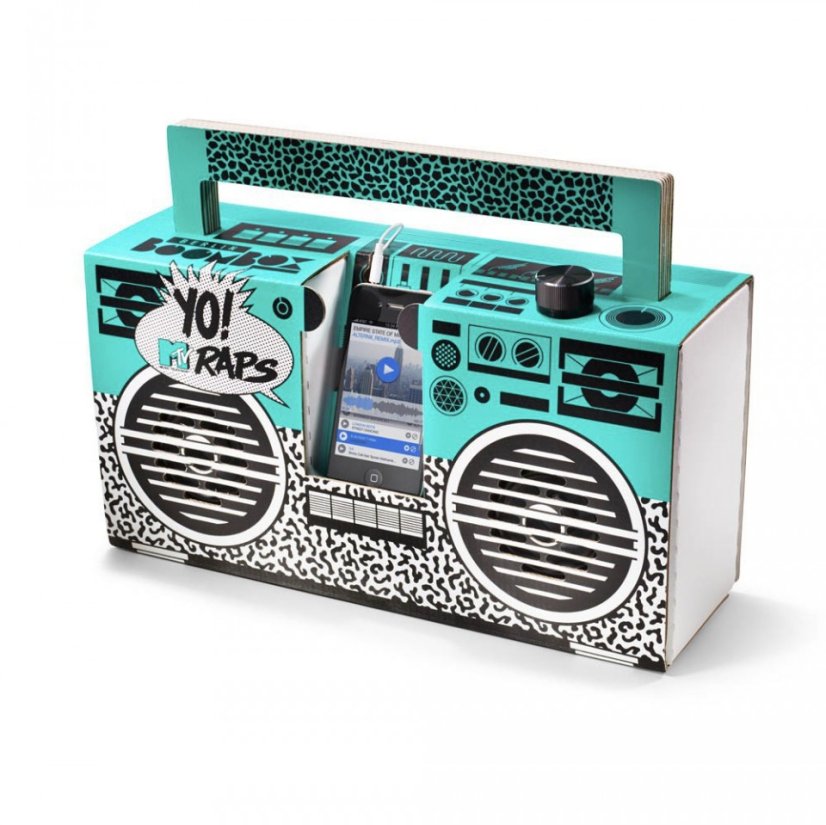 DYI kartónový bluetooth reproduktor Berlin Boombox - Druh: Black & Gold