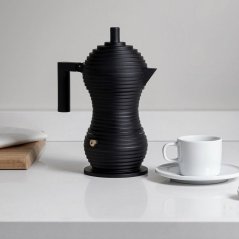 Čierny moka kávovar Pulcina od Alessi 150 ml
