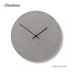Dizajnové betónové hodiny Clockies Elements 30 zelené