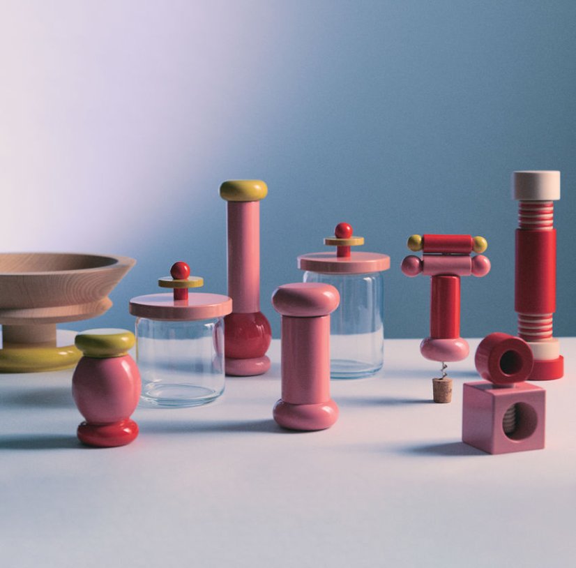 Mlynček na soľ, korenie od ALESSI - Farba: Čierna