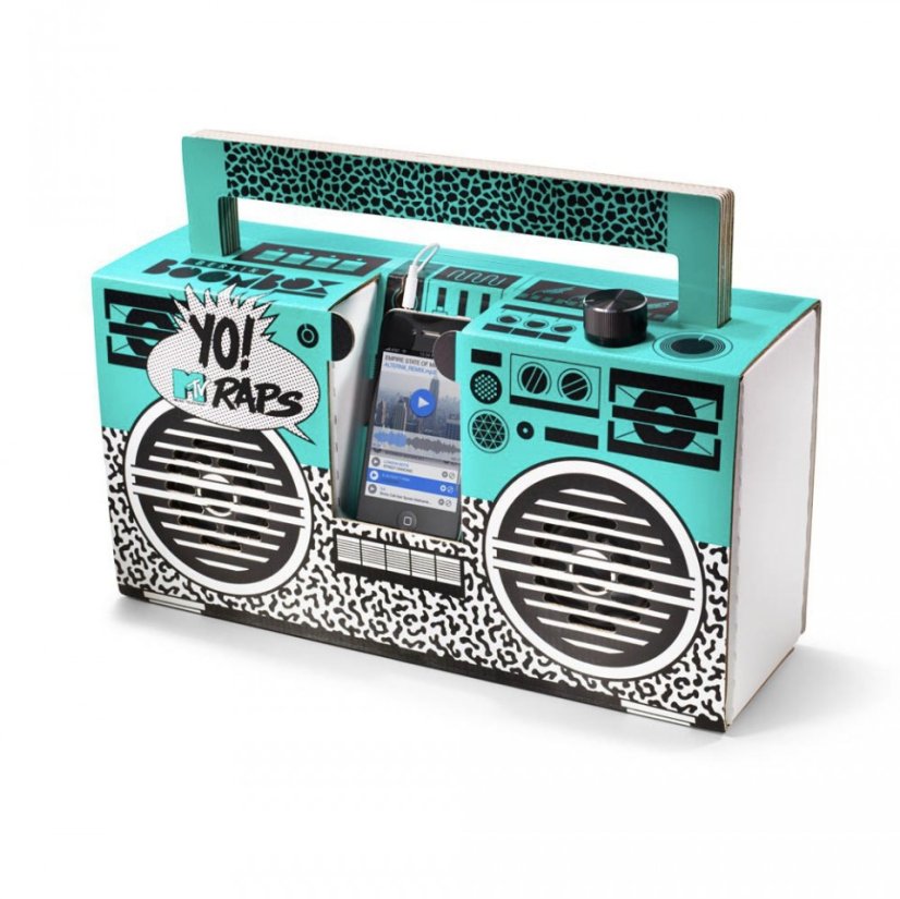 DIY kartónový bluetooth reproduktor Berlin Boombox - Druh: Yo! MTV Raps Boombox