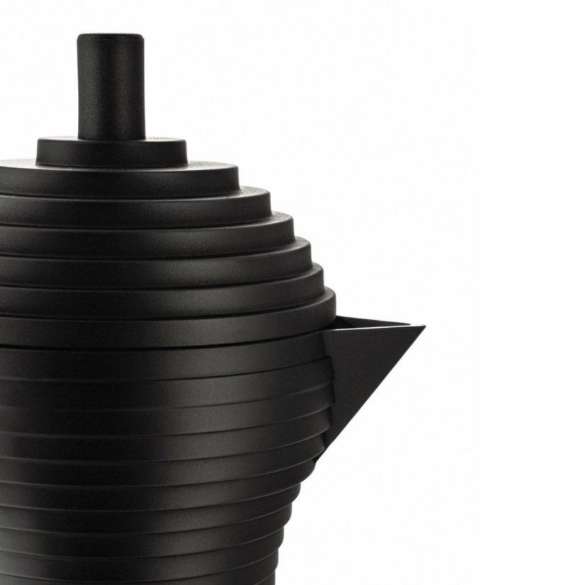 Čierny moka kávovar Pulcina od Alessi