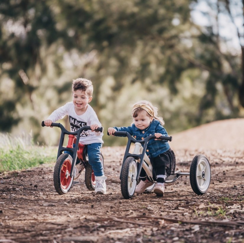 Odrážadlo a trojkolka z recyklovaného plastu Wishbone Bike R2 - Druh: RE2 3v1 čierne