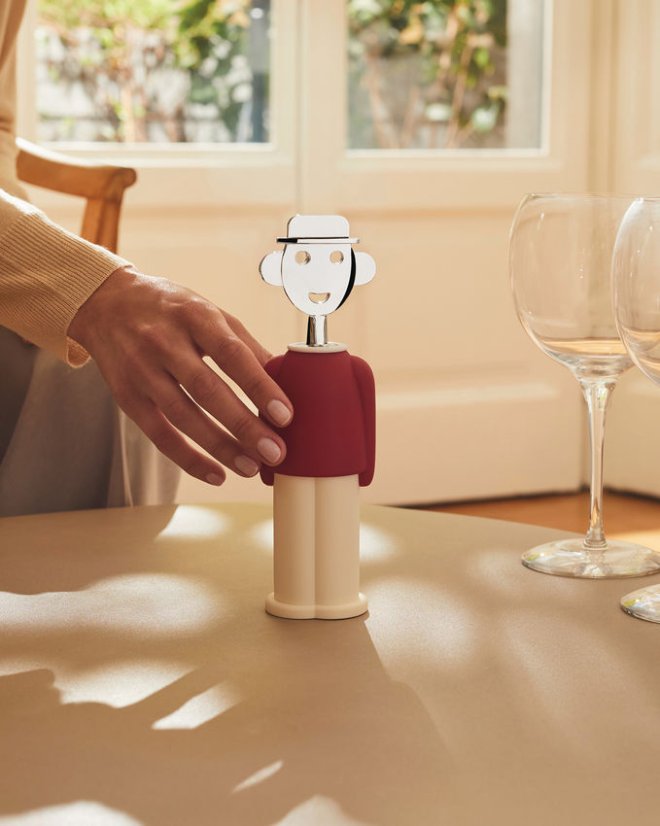 Alessandro M. – dizajnová vývrtka od Alessi - Farba: Červená a biela