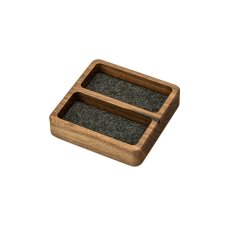 Drevený organizér dvojitý malý Box - Orech